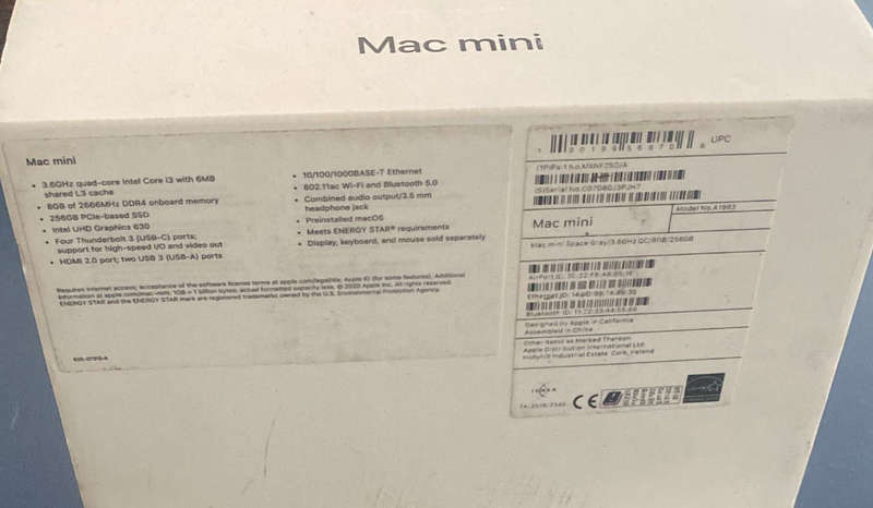 2020 Apple Mac Mini