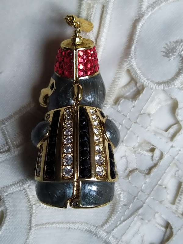 Estee Lauder Monkey Perfume Holder 2004 with Rhinestone hat and coat. Judith Leiber Design