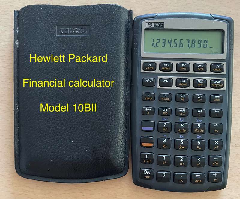 Professional Financial Calculator. Hewlett Packard HP10BII. Top condition. User manual on the net.
