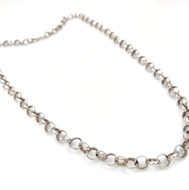 Italian sterling silver bubble link chain