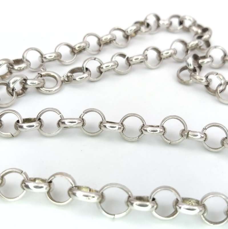 Italian sterling silver bubble link chain