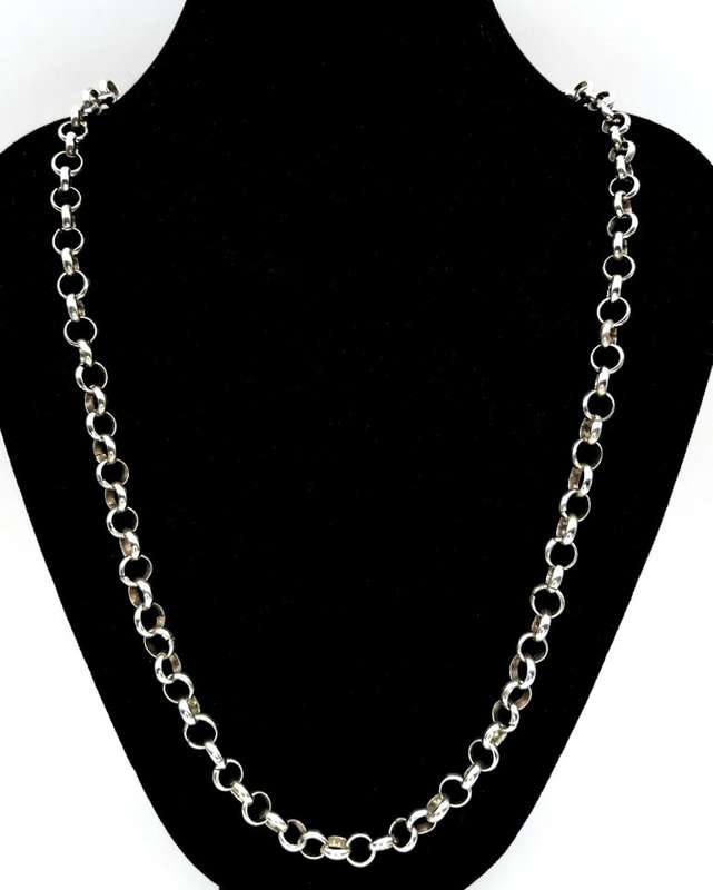 Italian sterling silver bubble link chain