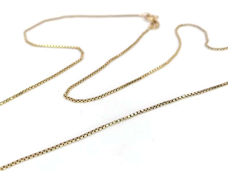Vintage 9ct gold box link chain