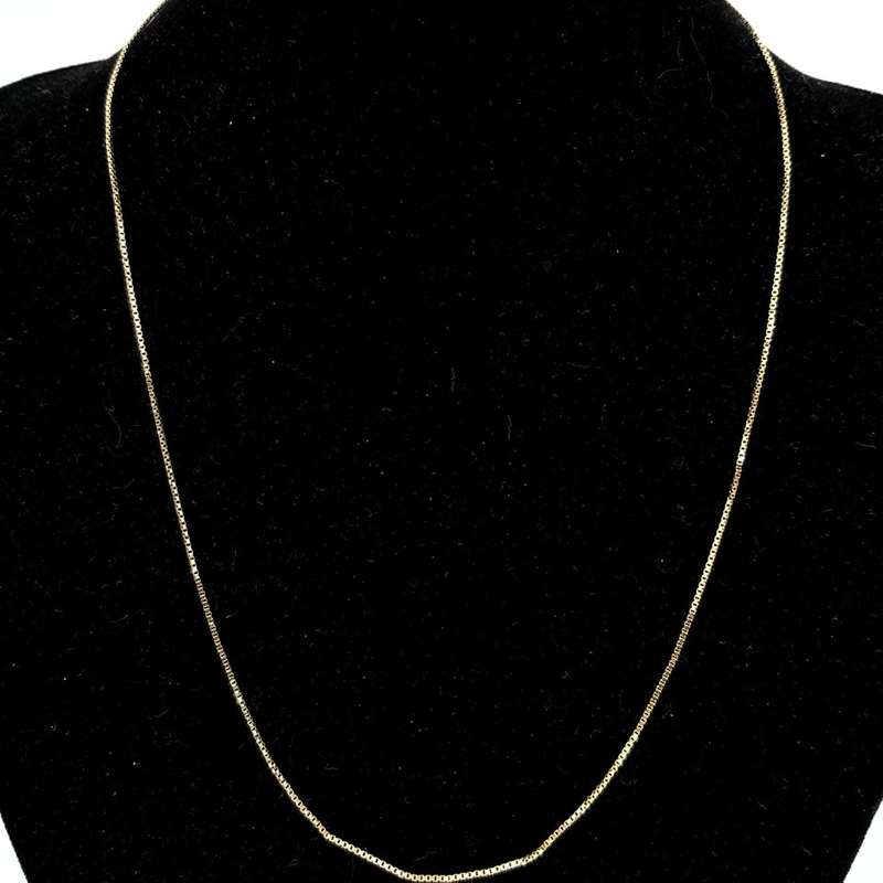 Vintage 9ct gold box link chain