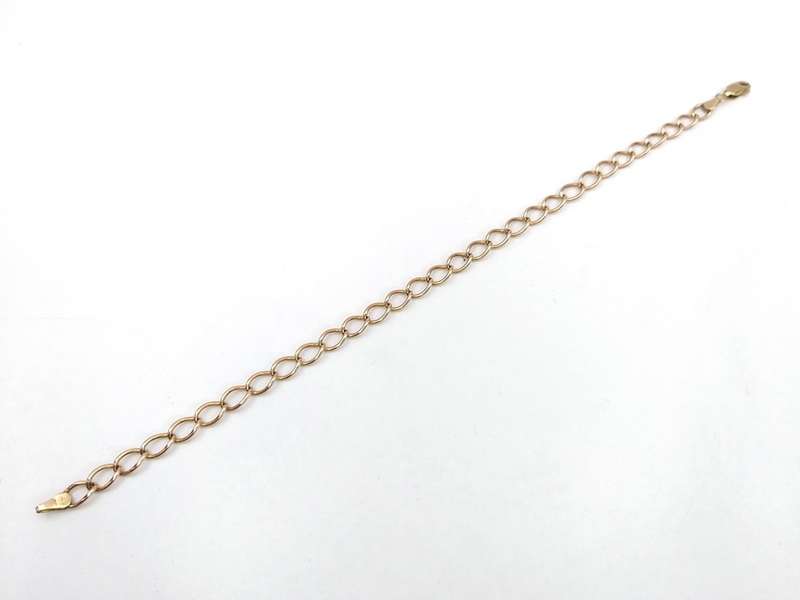 9ct gold curb link chain bracelet