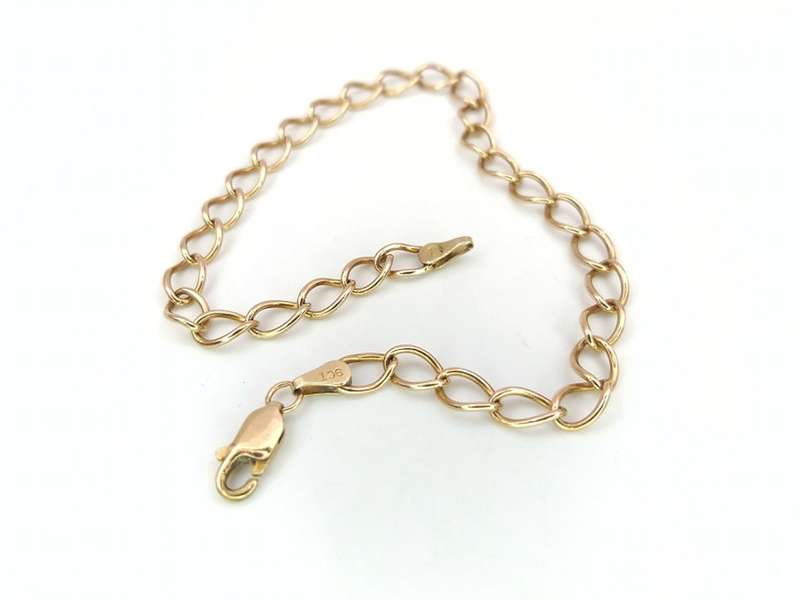 9ct gold curb link chain bracelet