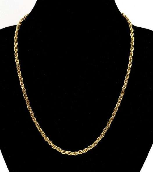 18ct gold plated rope chain