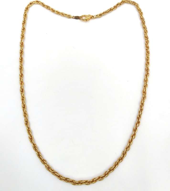 18ct gold plated rope chain