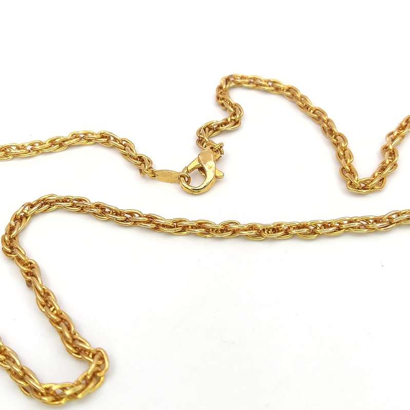 18ct gold plated rope chain