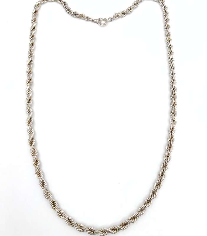 Sterling silver rope chain