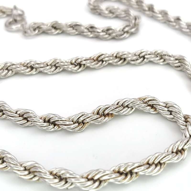 Sterling silver rope chain