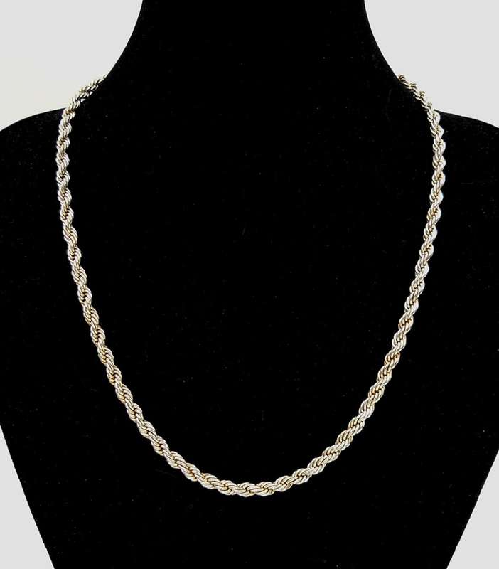 Sterling silver rope chain