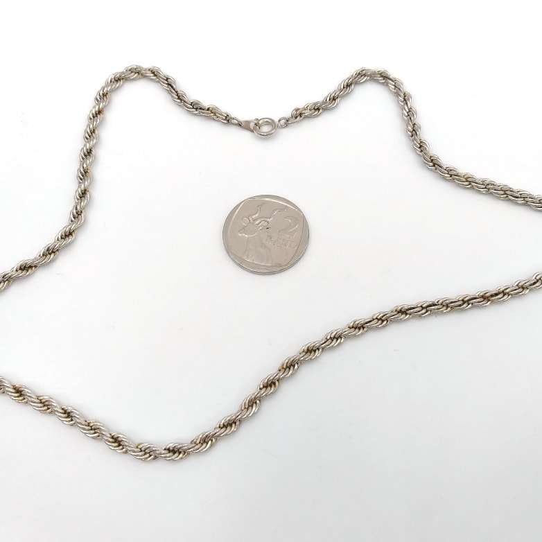 Sterling silver rope chain