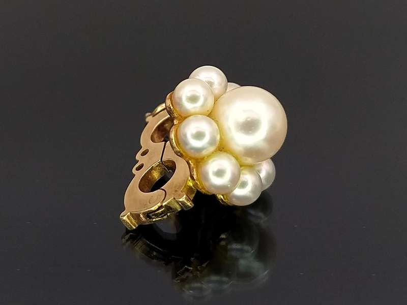 Vintage 14ct gold & pearl enhancer