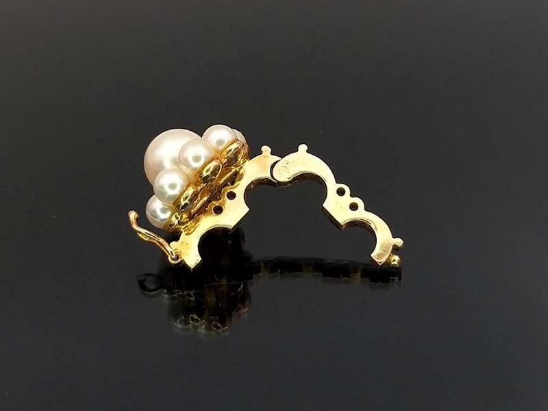 Vintage 14ct gold & pearl enhancer