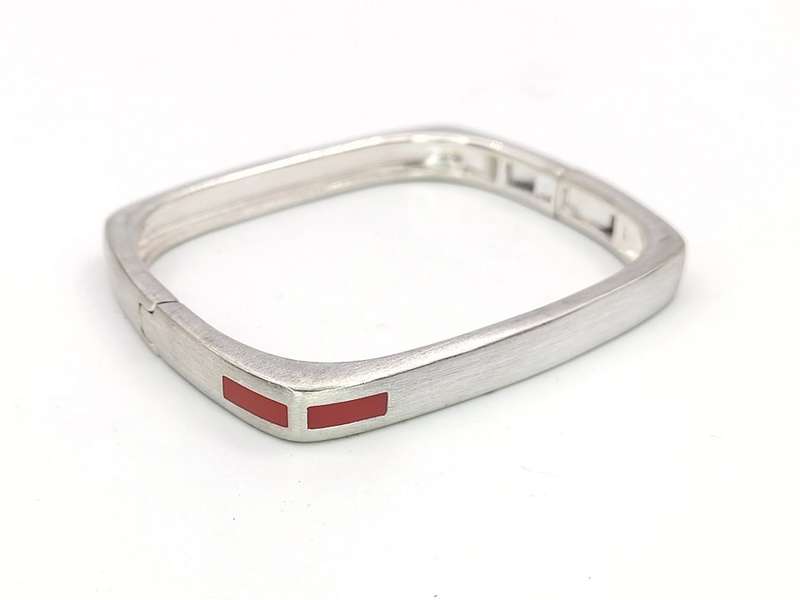 Modernist sterling silver bangle by Esprit