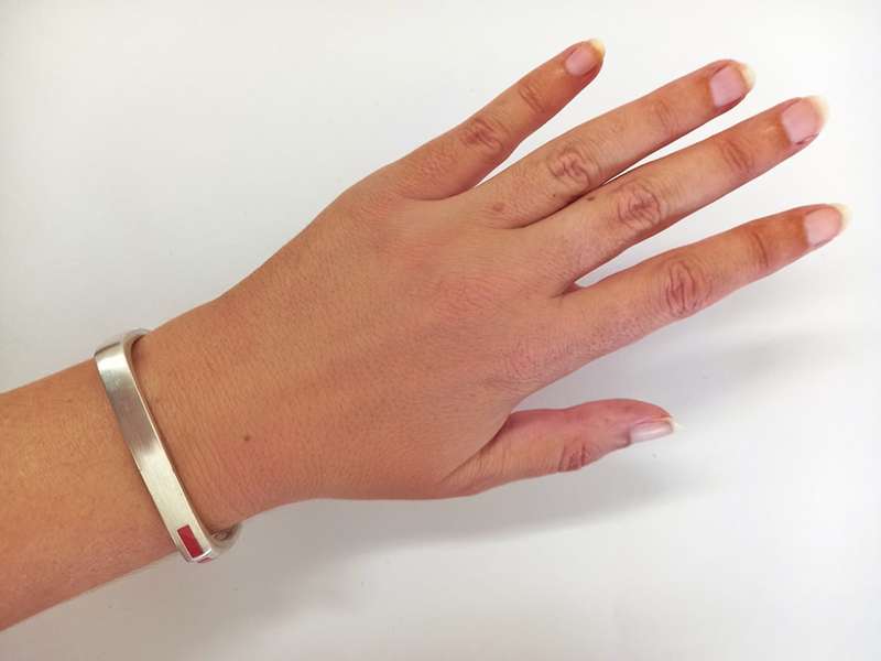 Modernist sterling silver bangle by Esprit