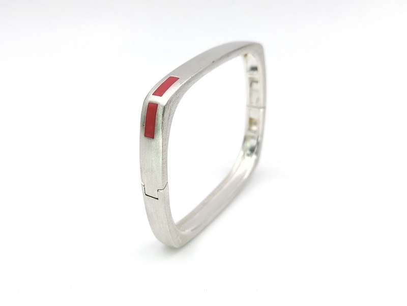 Modernist sterling silver bangle by Esprit
