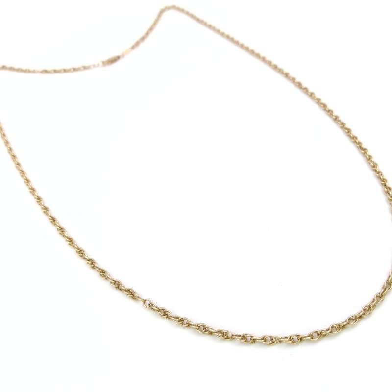 Vintage 9ct yellow gold rope chain