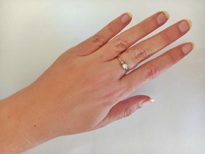 Marvellous 1940s cathedral setting 18ct gold & diamond ring