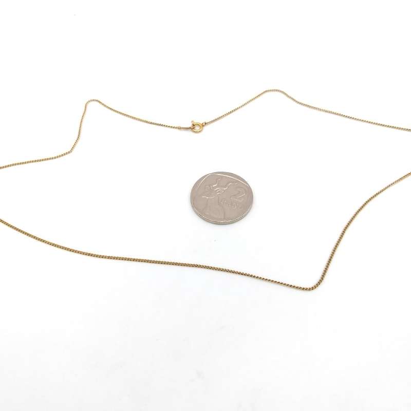 9ct gold curb link chain