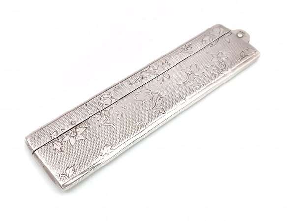 Scandinavian sterling silver & bakelite travelling comb