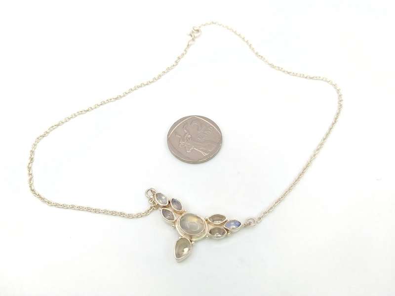 Sterling silver & moonstone necklace