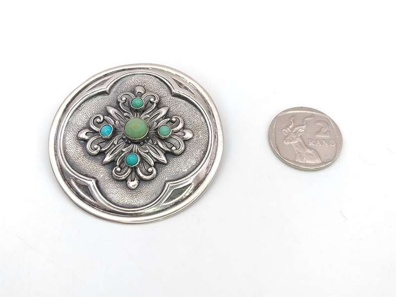 Stunning sterling silver & turquoise pendant by Candida-Joe Calafato