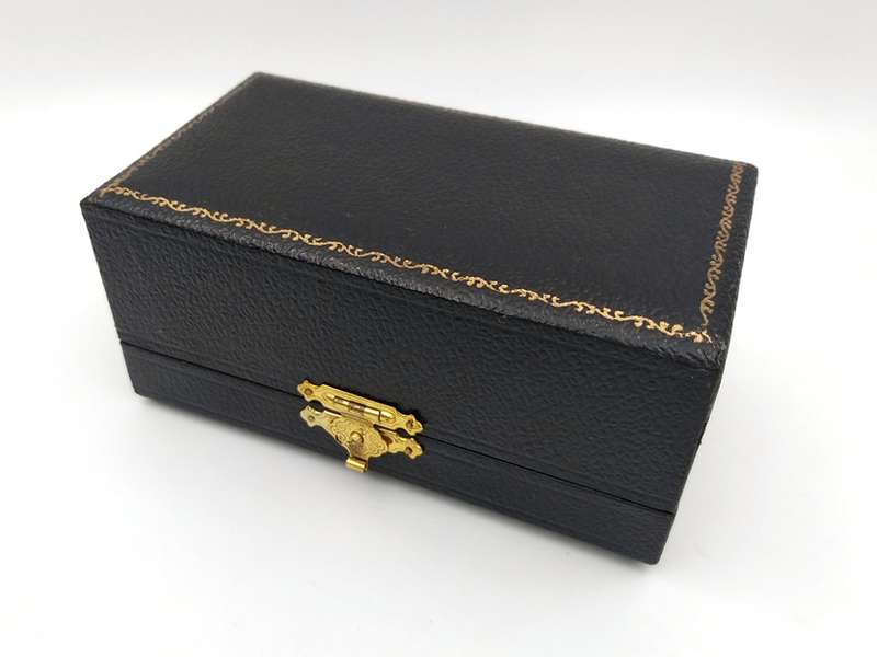 Antique sterling silver serviette rings in box