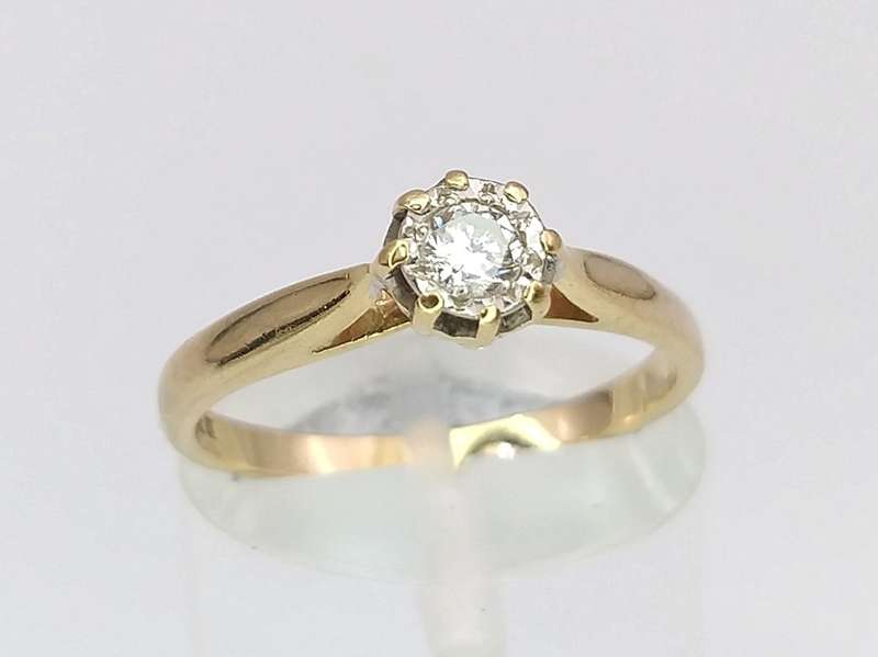 Classic solitaire diamond ring