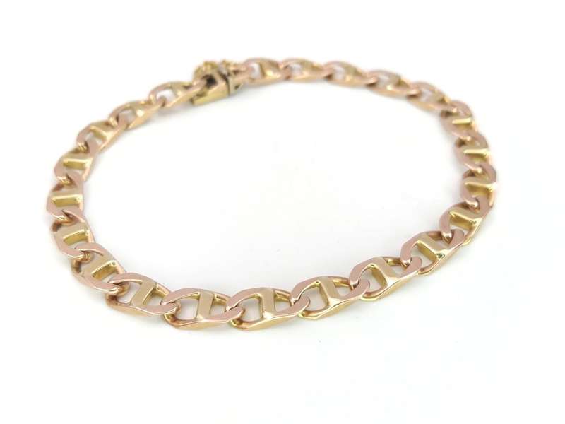 Vintage two-tone rose & yellow gold bracelet