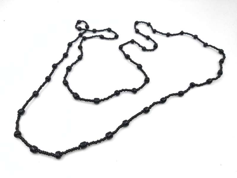 French jet Flapper style necklace