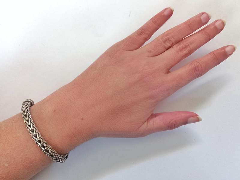 Vintage braided sterling silver bracelet