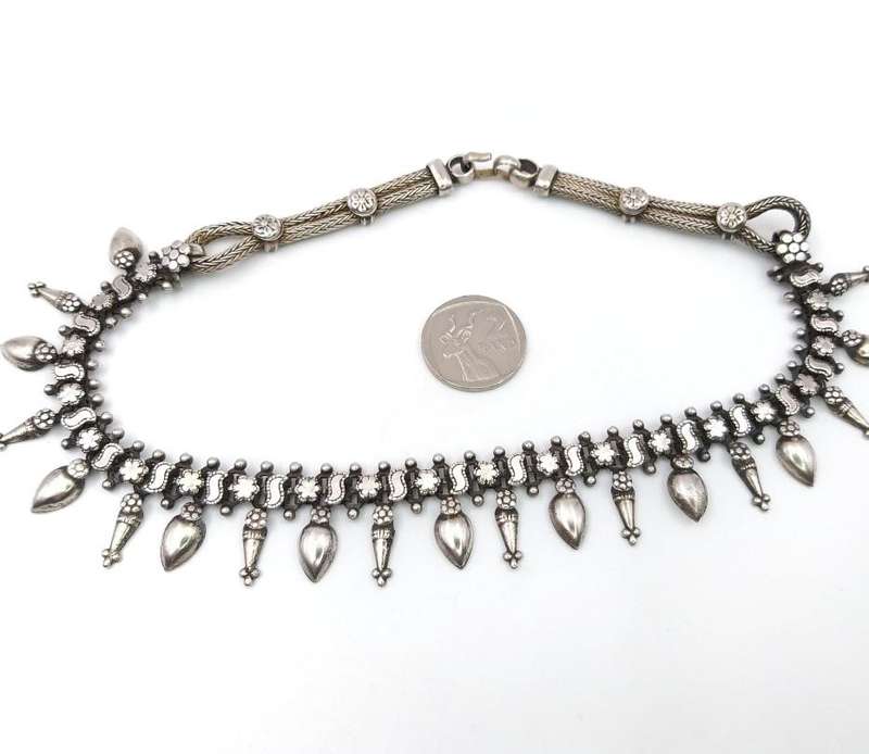 Sumptuous Rajasthani sterling silver necklace