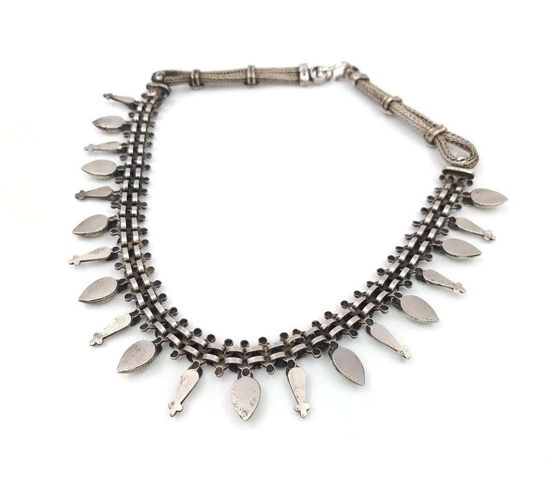 Sumptuous Rajasthani sterling silver necklace