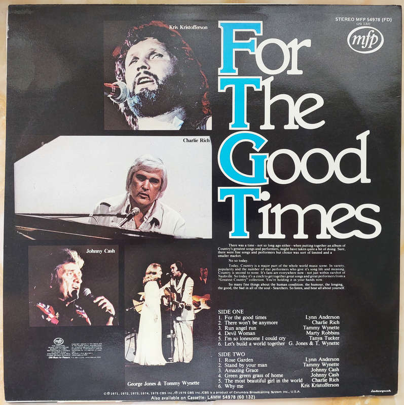 FOR THE GOOD TIMES - Original Artists