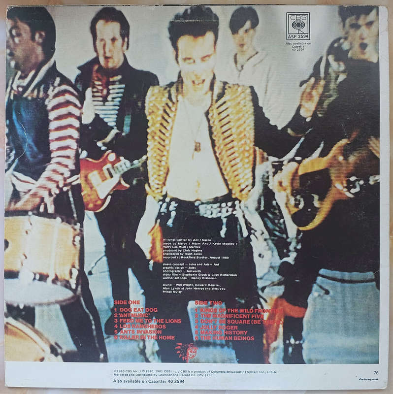ADAM AND THE ANTS - Kings Of The Wild Frontier
