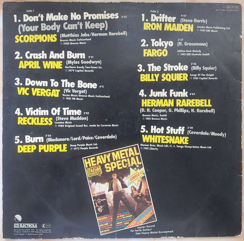 HEAVY METAL SPECIAL - Music Express Promo - Original Artists