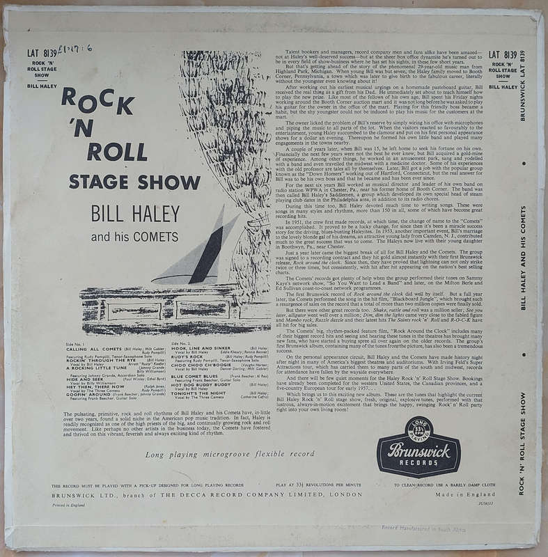 BILL HALEY AND HIS COMETS - Rock "N Roll Stage Show