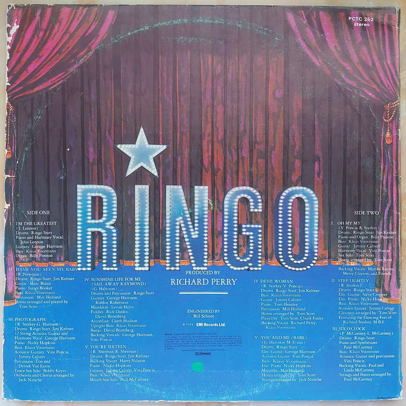 RINGO STARR - Ringo (Gatefold With  Booklet)