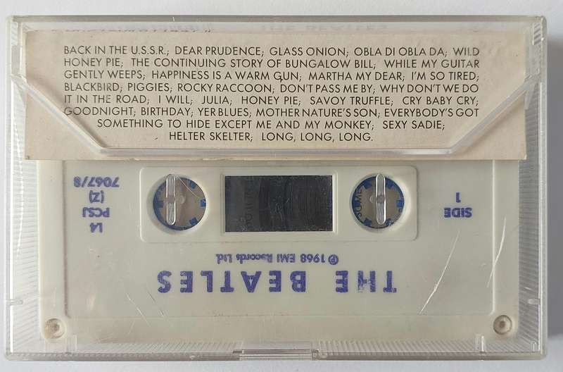 THE BEATLES - THE BEATLES (WHITE ALBUM) SINGLE LONGPLAY CASSETTE