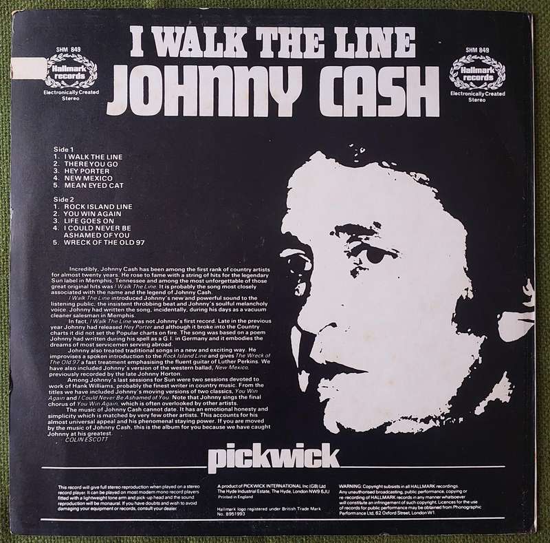 JOHNNY CASH - I WALK THE LINE