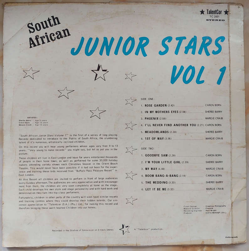 JUNIOR SOUTH AFRICAN STARS VOL 1 - Caron Born / Sheree Barry - Margie Craib
