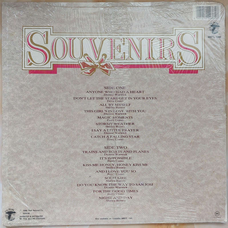 SOUVENIRS - Shirley Bassey / Perry Como / Dionne Warwick