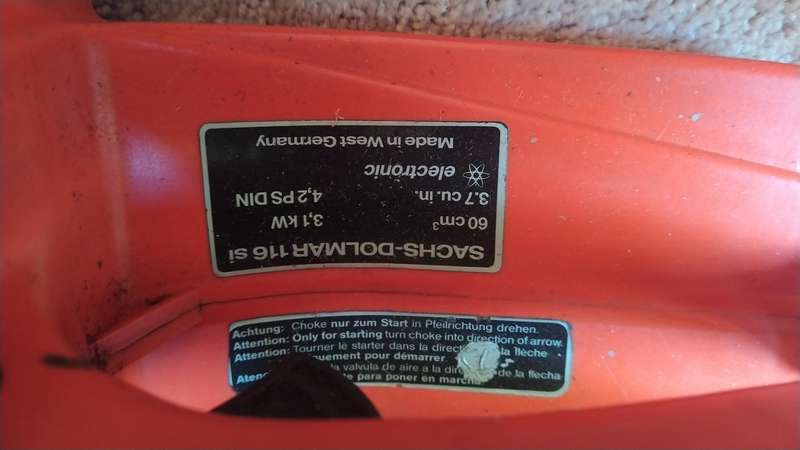 60cc German made chainsaw