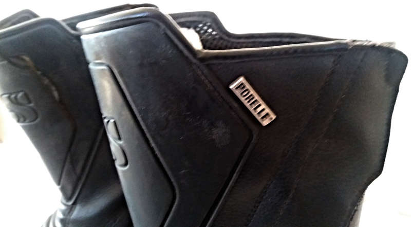 Porelle Walk & Ride bikers black leather boots - Mens