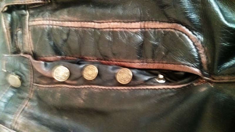 Bikers pants - unisex soft leather lined - slightly damaged