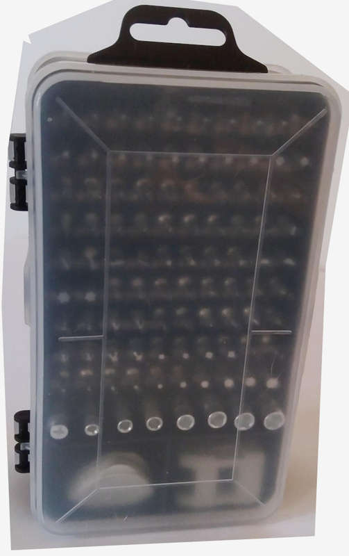Mini Magnetic Precision Tool Kit with flexible Screwdriver and Bits - 115 pieces in total