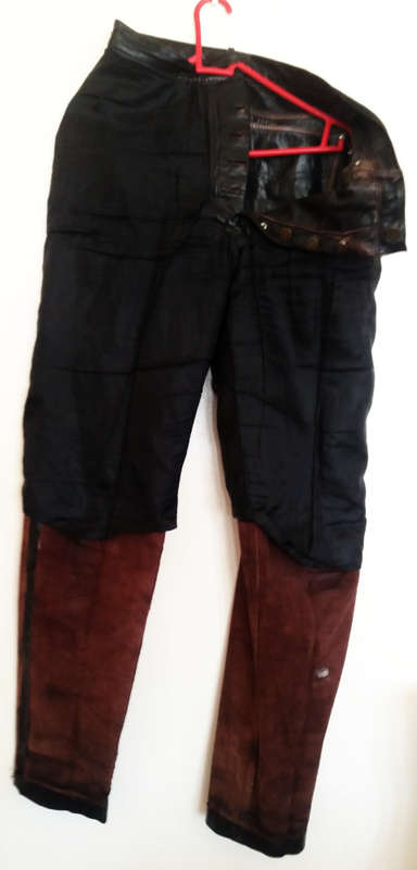 Bikers pants - unisex soft leather lined - slightly damaged