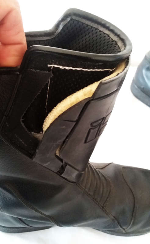 Porelle Walk & Ride bikers black leather boots - Mens